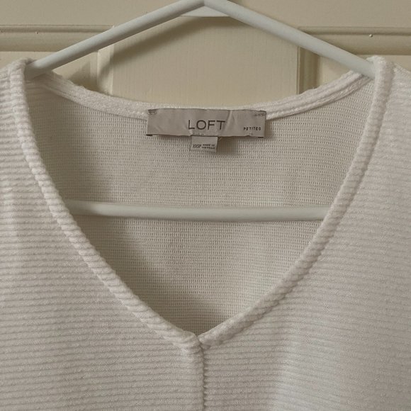 LOFT White Cropped Top Size XXS Petite - Picture 2 of 4